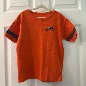 GAP Orange Kids Tee with Motorcycle Graphic